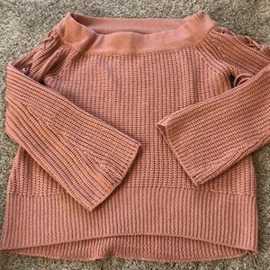 Rosie Daze Blush Off the Shoulder Sweater